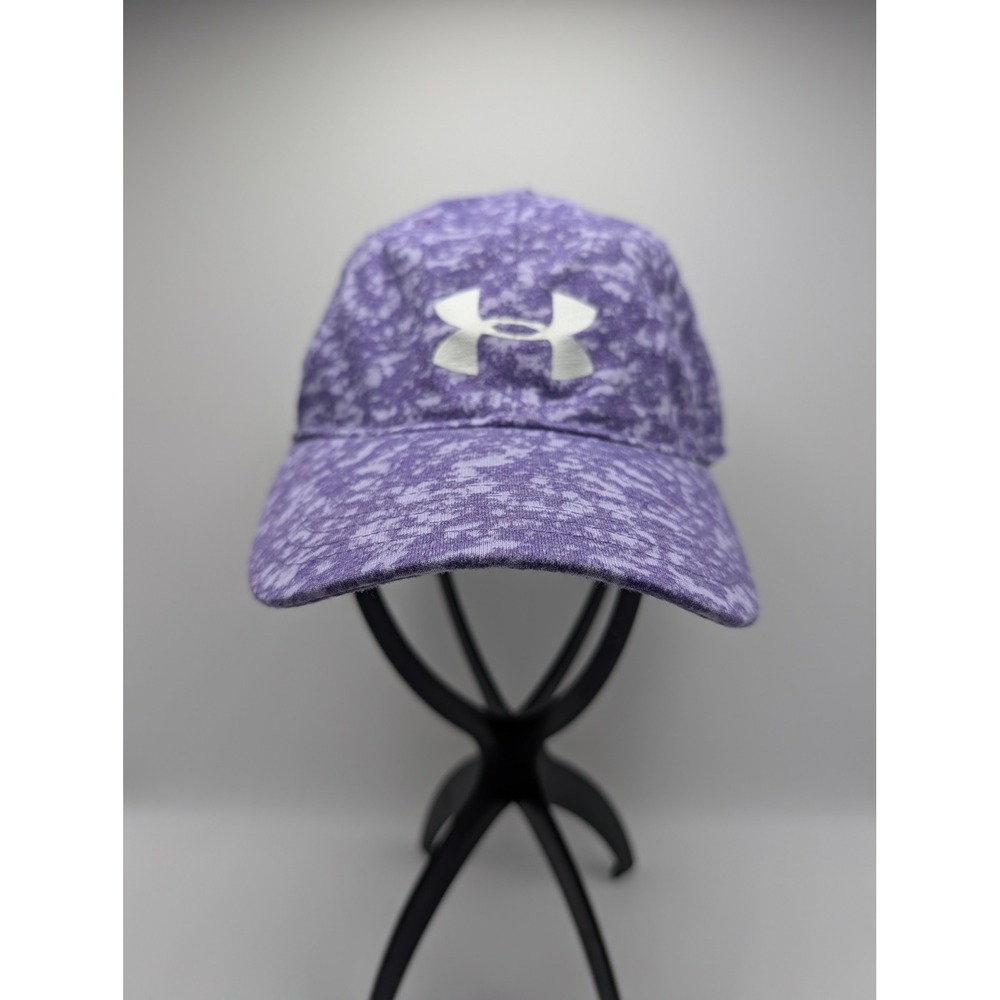 Under Armour Womens Purple Space Dye HeatGear Adjustable Baseball Hat Cap OSFA